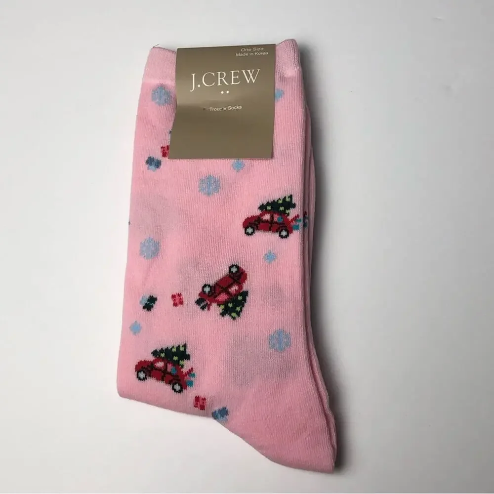 J.Crew Women's Christmas Holiday Theme style Trouser Socks One Size NWT
